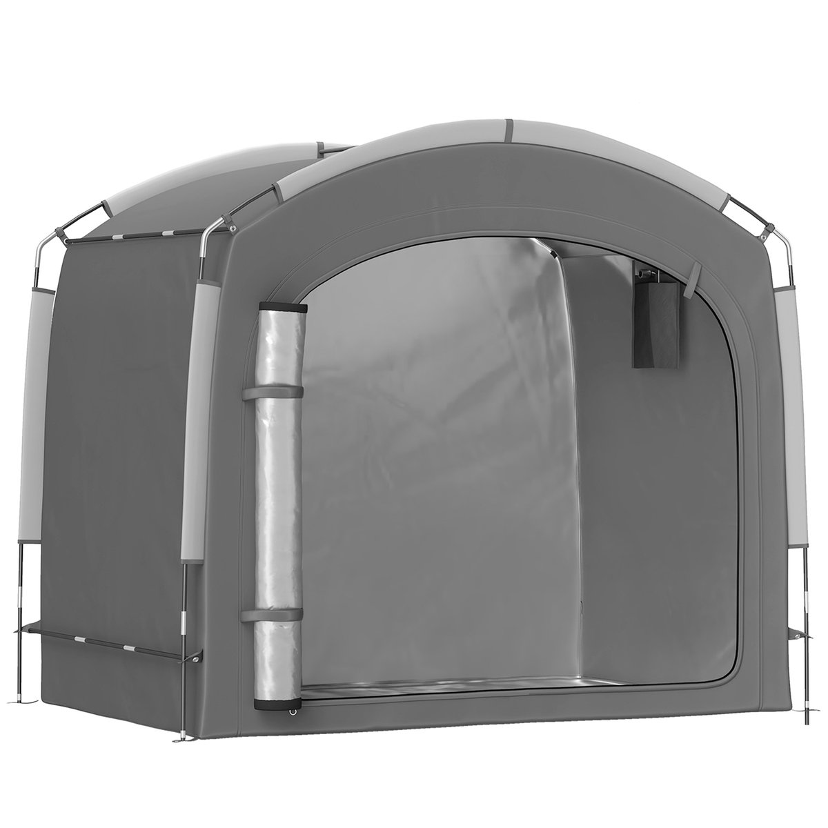 Tente de rangement pour vélos Tissu Oxford gris, OUTSUNNY