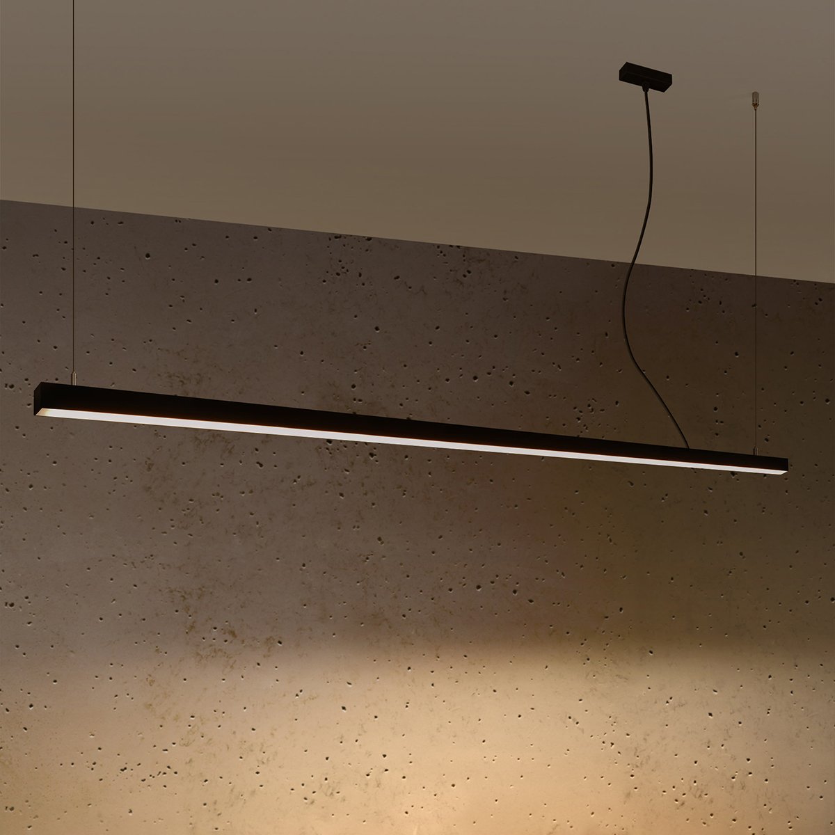 Suspension Aluminium Noir LED 1 Pinne noir, EDEN
