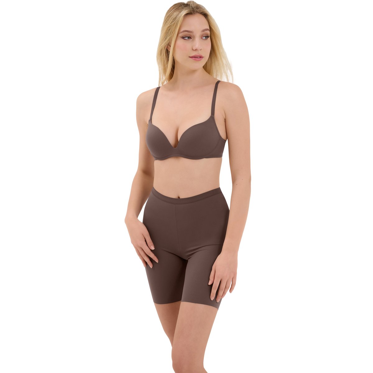 Soutien-gorge push-up sans armatures Maya chocolat, LISCA