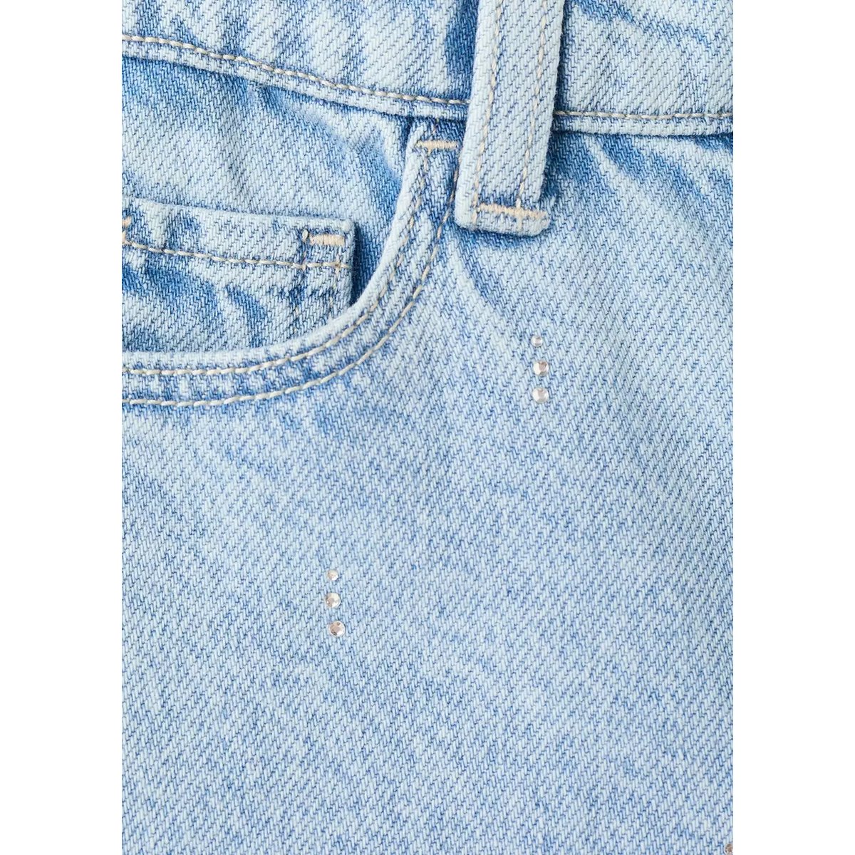 Short en jean strass bleu clair, MANGO BABY
