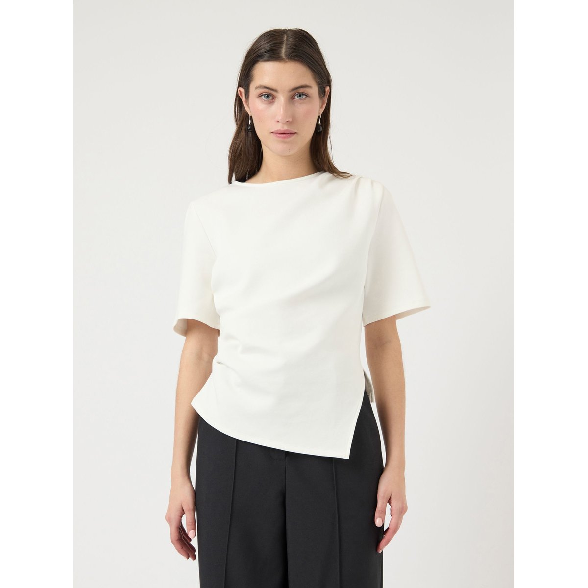 T-Shirt star white, YAS