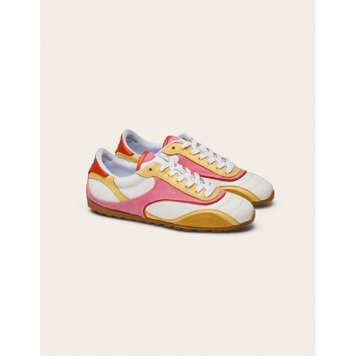 Baskets basses CHANTUA citron fuchsia orange, ODAJE