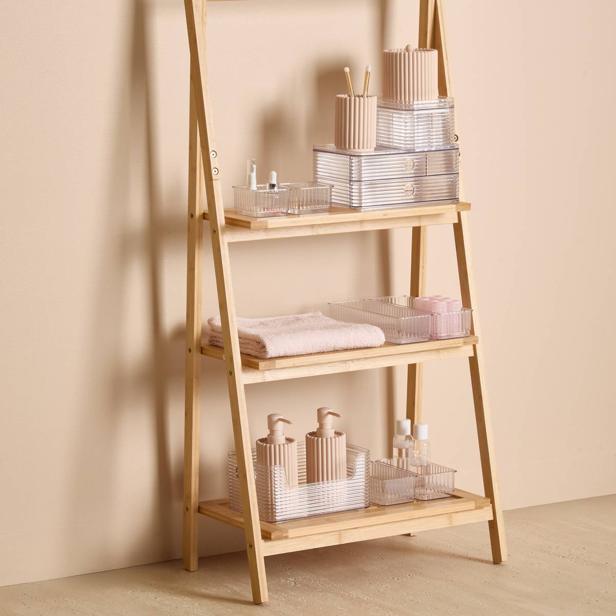 Organiseur avec poignées 15,2x10,5x22,5cm PLASTOR transparent, 5FIVE SIMPLY SMART