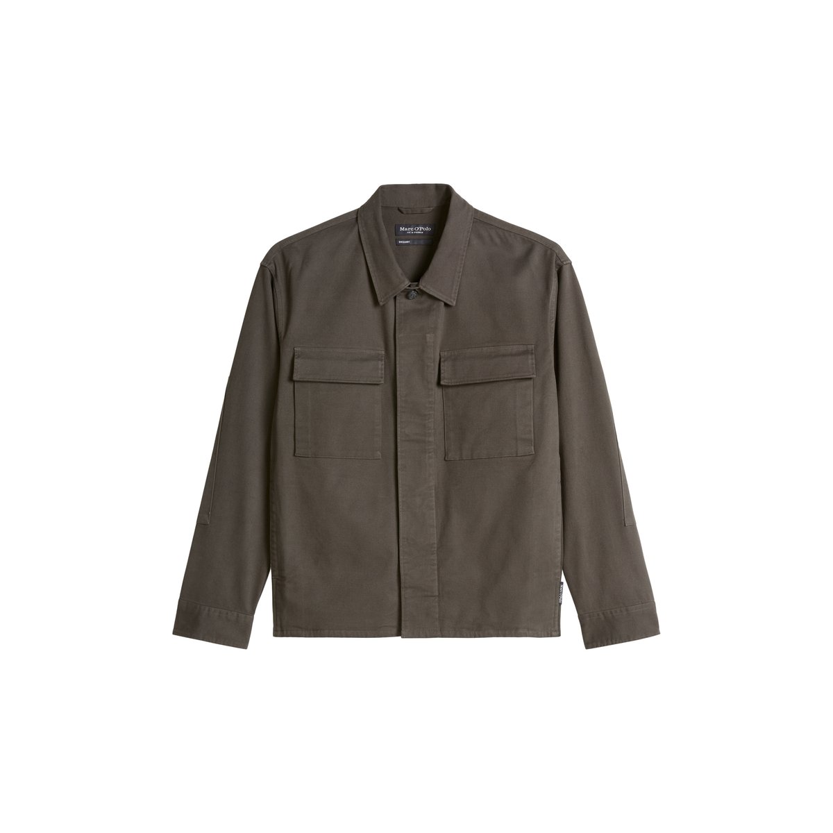 Surchemise oversize en mélange de coton bio doux noir, MARC O'POLO