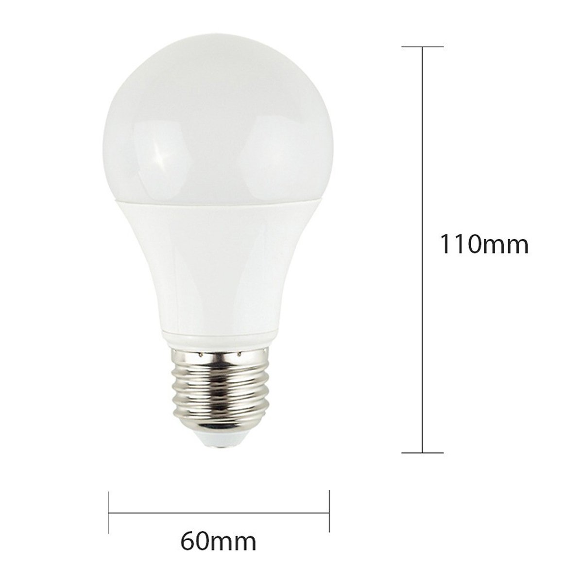 Set of 2 E27 6W LED SMD GLS Bulbs in Cool White transparent white, MINISUN