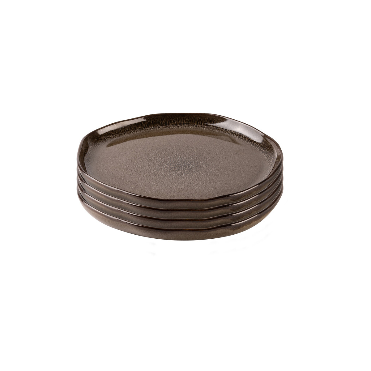 MADE.COM Set of 4 Vinnie Side Plates in Brown brown , MADE