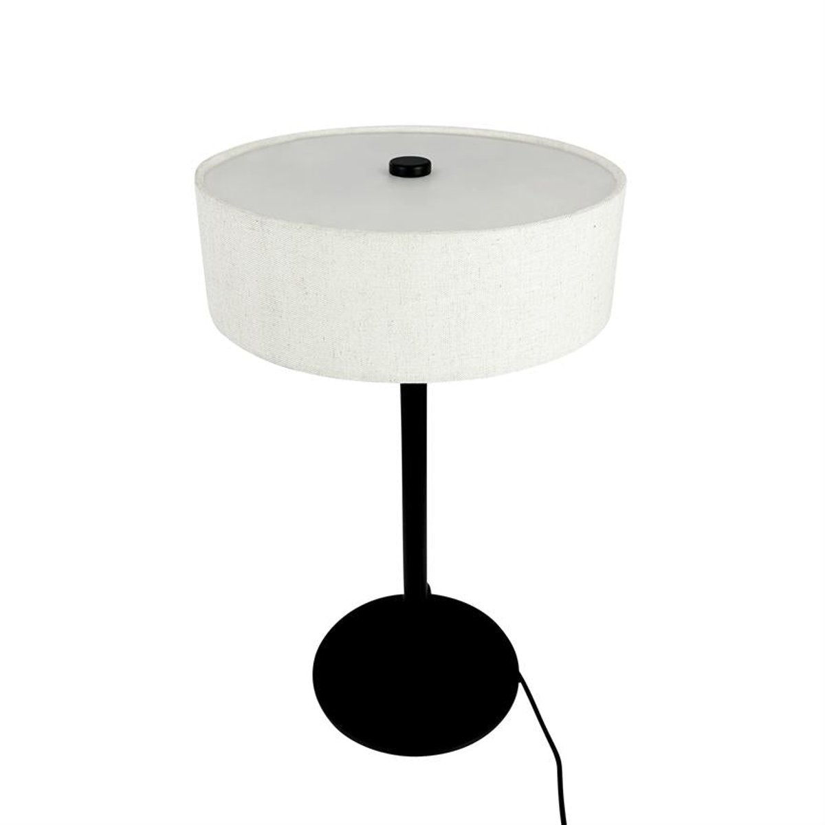 Lampe à poser en métal et tissu Noir/Blanc Calix noir/blanc, DYBERG LARSEN