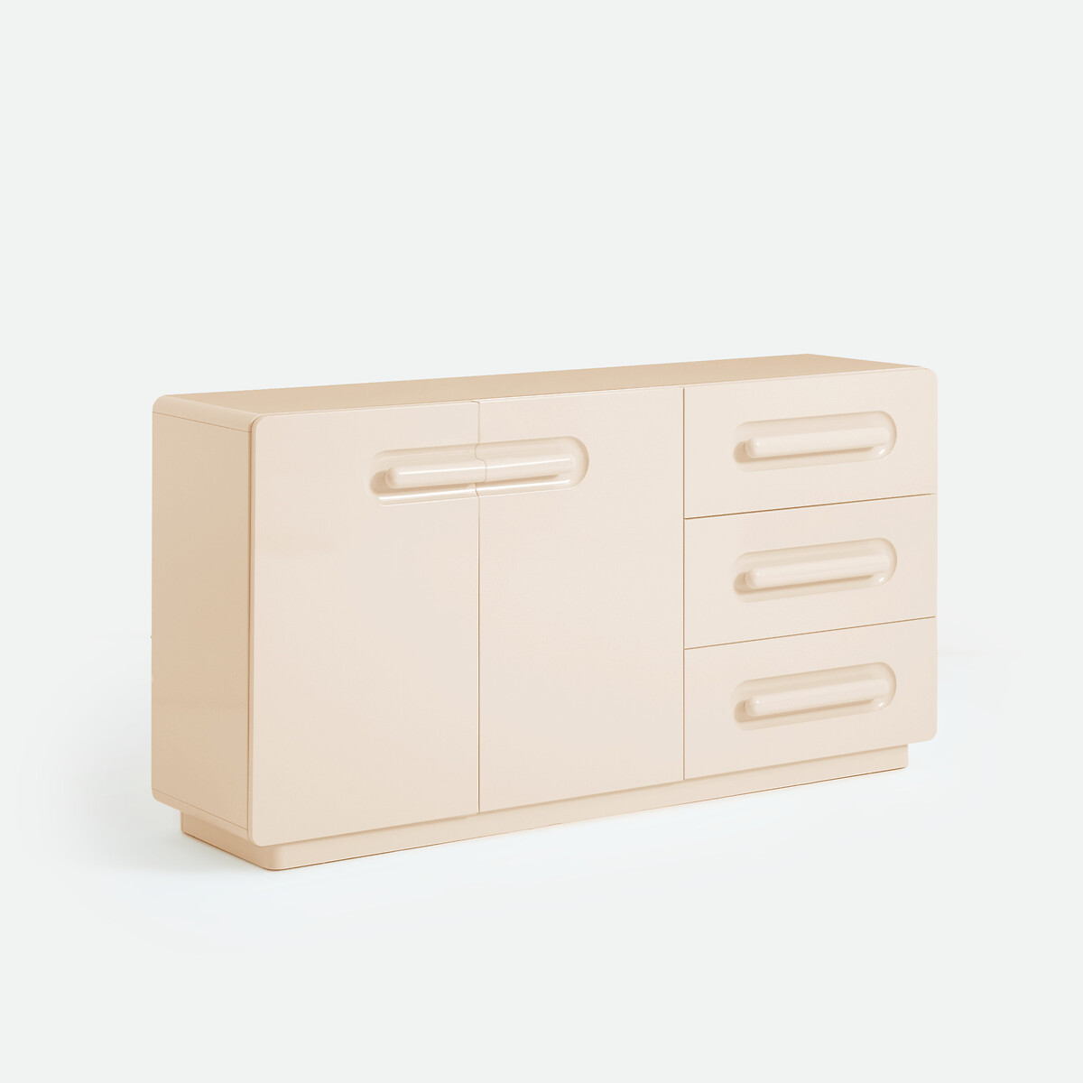 Buffet laqué, 2 portes, 3 tiroirs, NEWCOOL ivoire, LA REDOUTE INTERIEURS