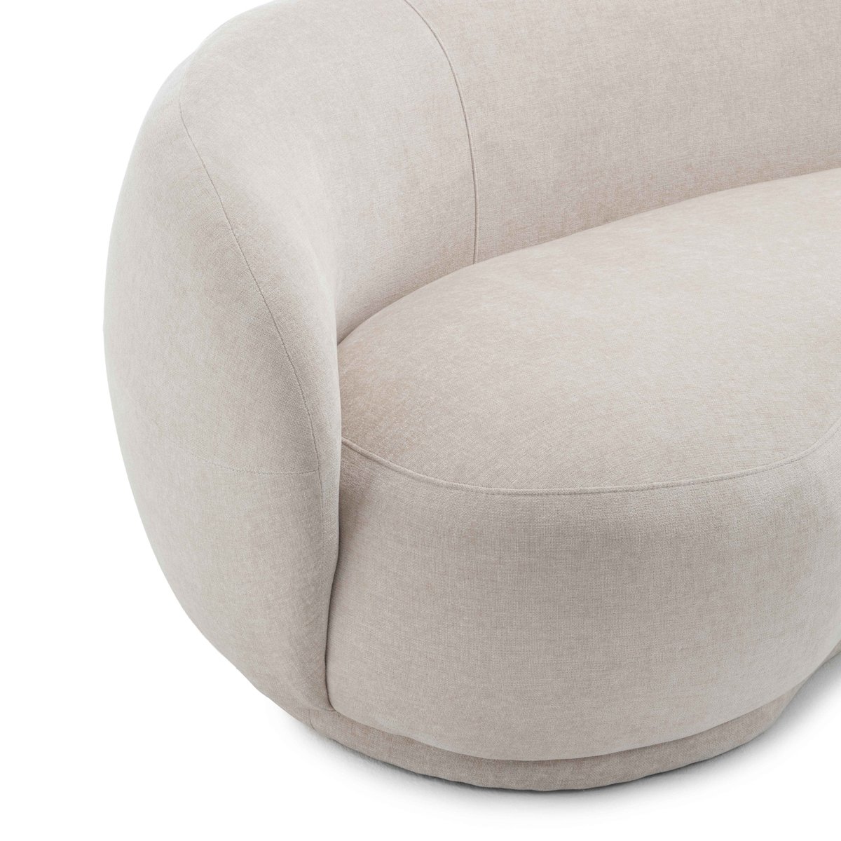 Canapé en tissu 3 places fsc, HARPER beige, OVIALA