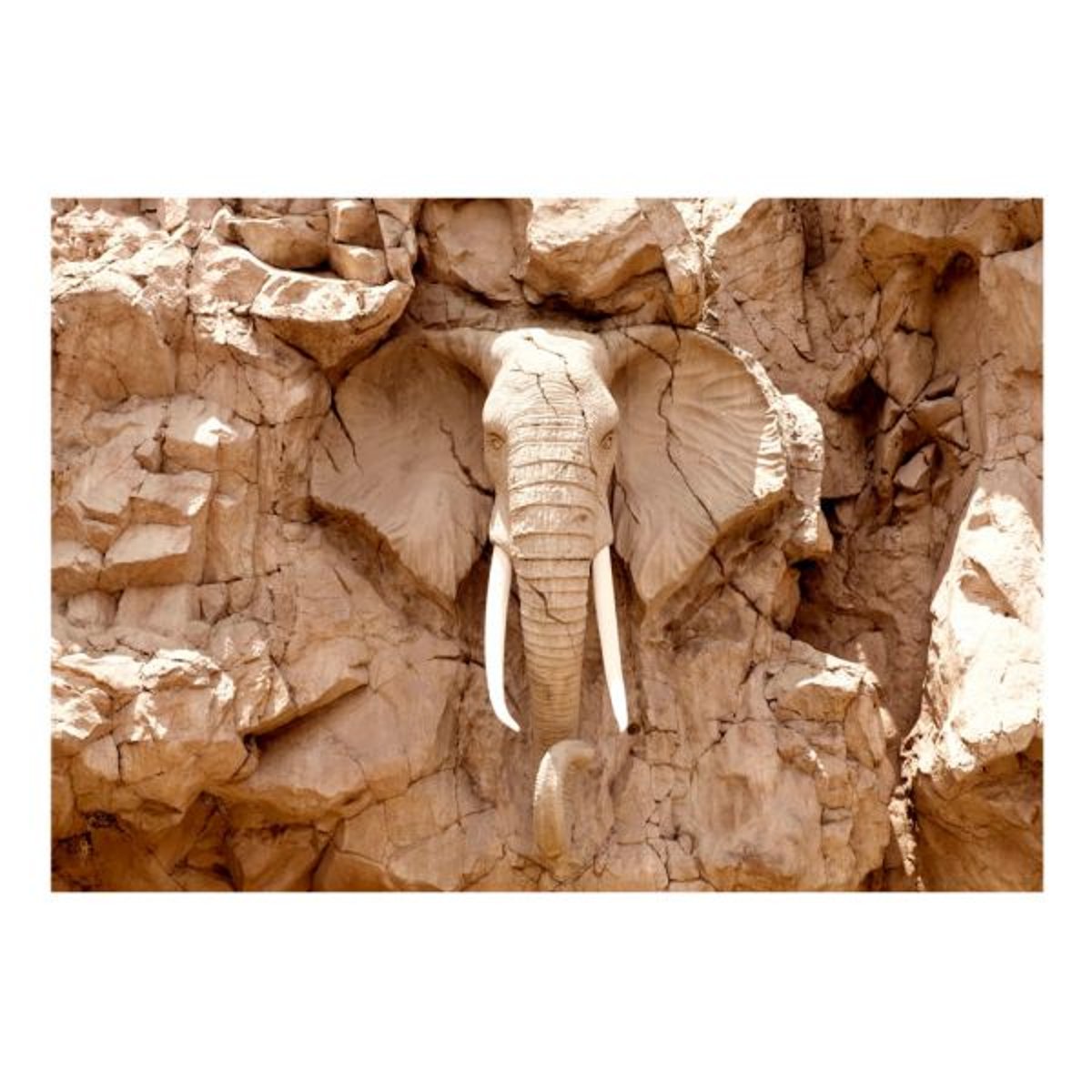 Papier peint intissé panoramique Paysage Stone Elephant (South Africa) multicouleur, EDEN