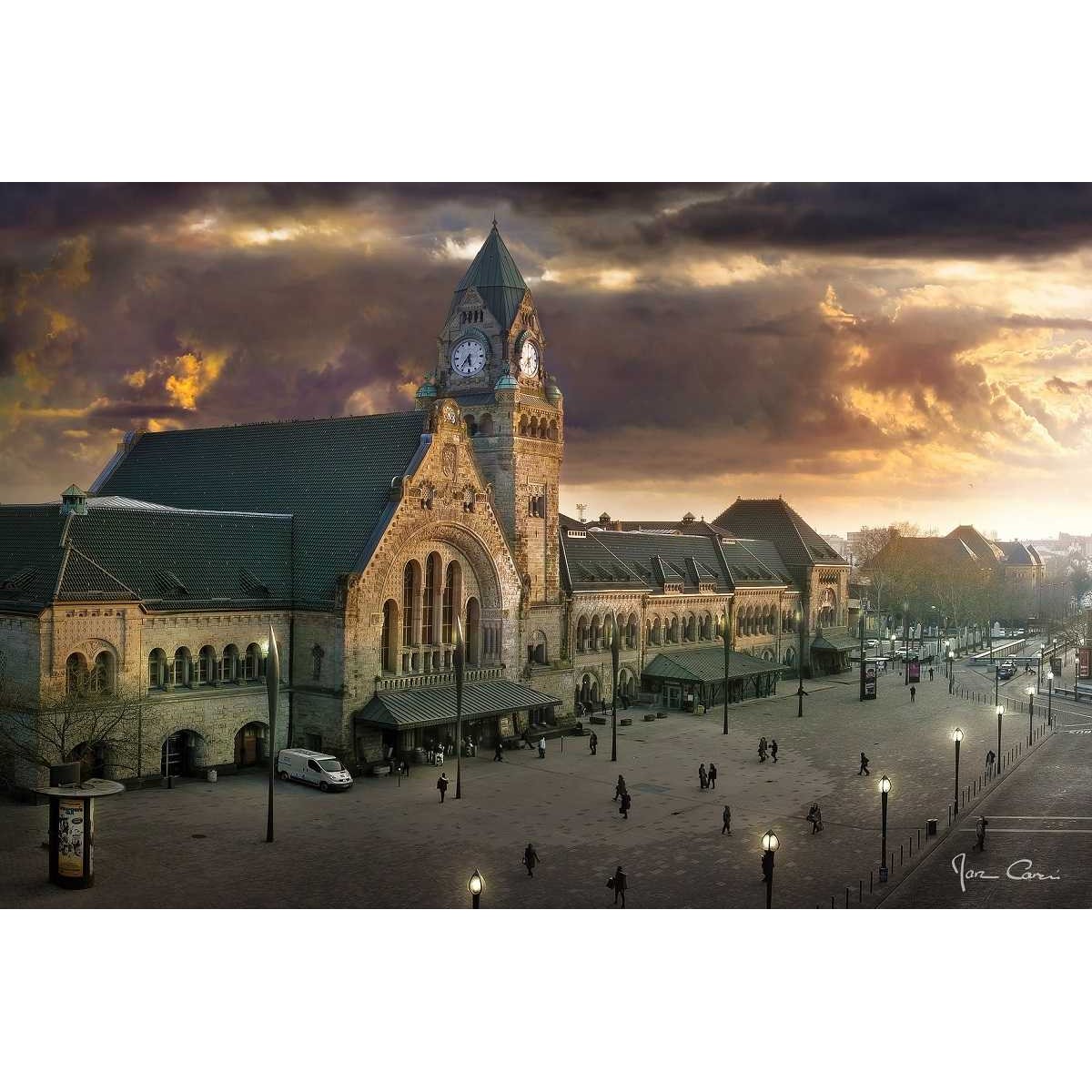 Tableau Mural Gare Ferroviaire De Metz CLASSIQUE INTEMPOREL tableau en verre synthétique, CEANOTHE