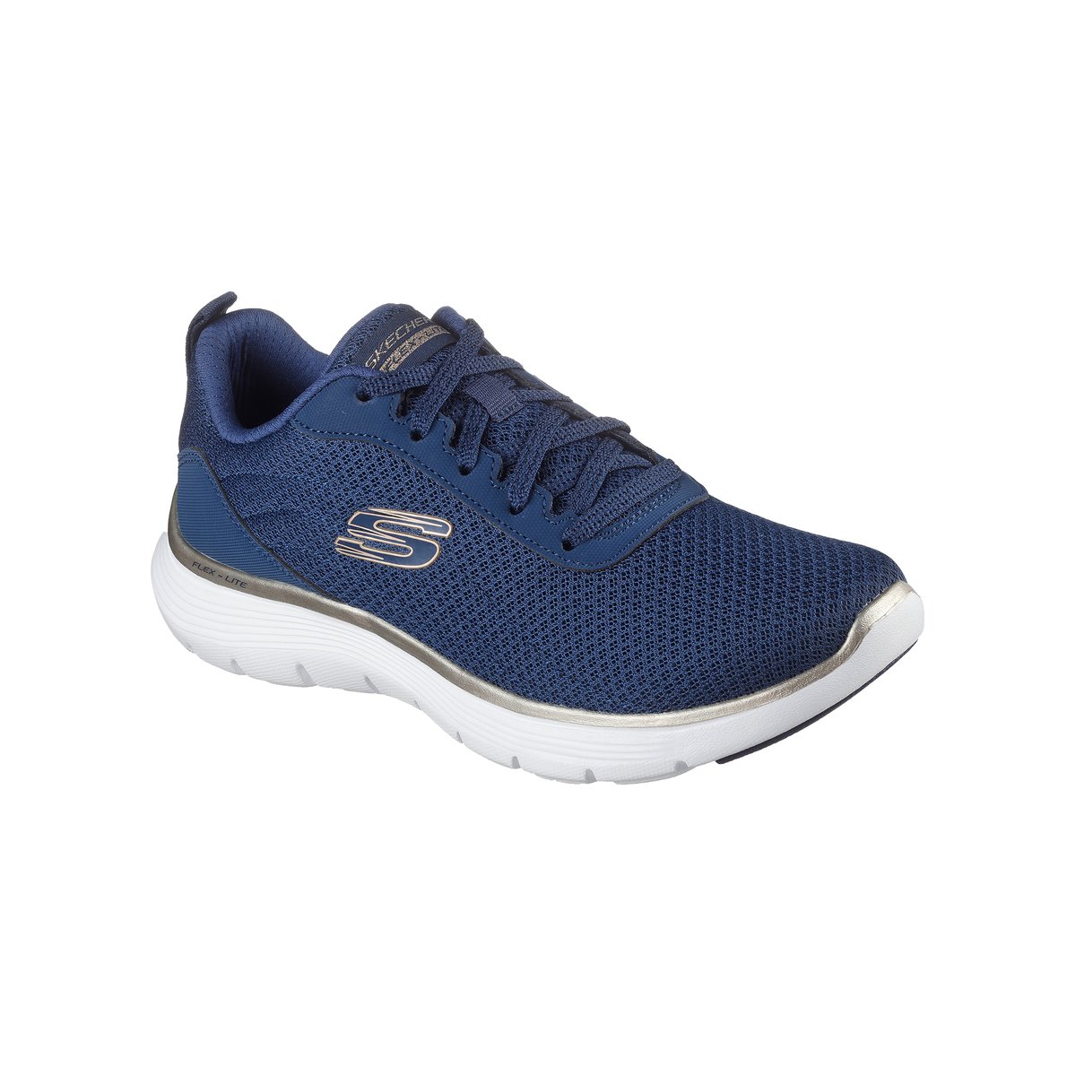 Basket à Lacets marine or, SKECHERS