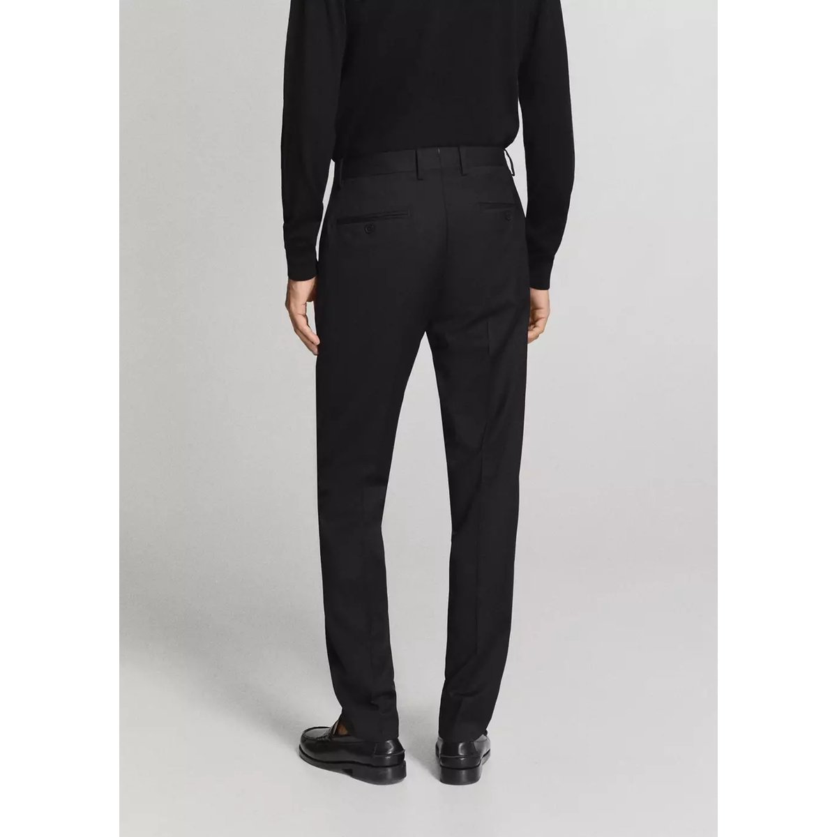 Pantalon costume Turín 100 % laine noir, MANGO MAN