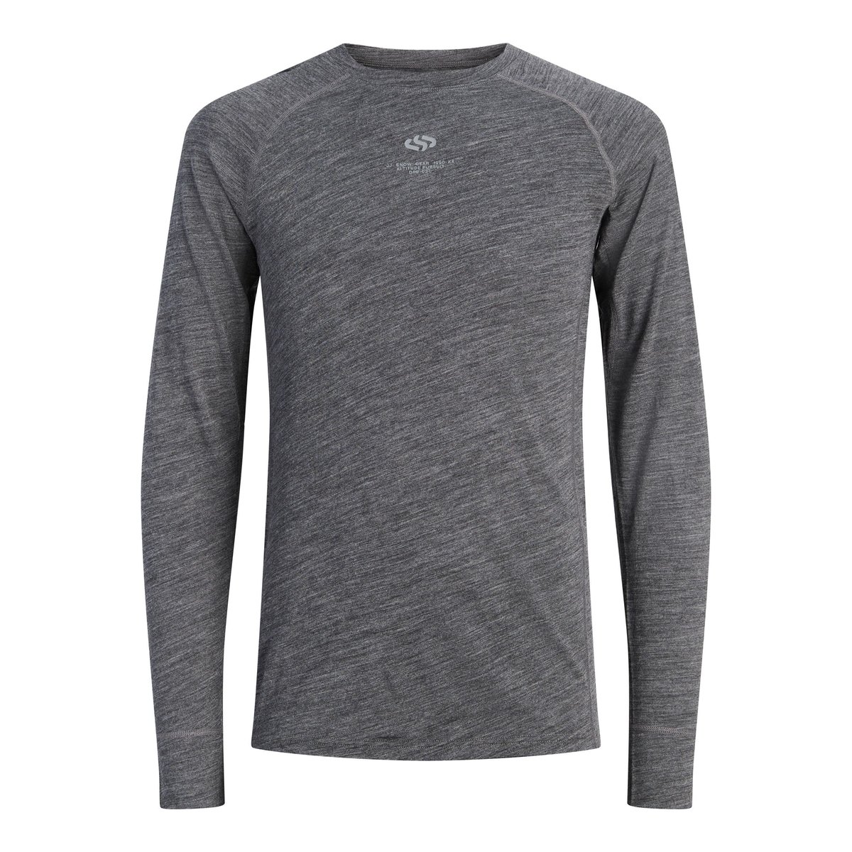 T-Shirt À Manches Longues dark grey melange 1, JACK & JONES