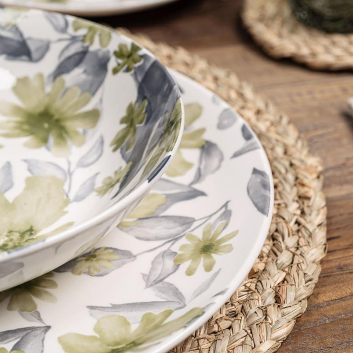 Assiette plate Edulis 27 cm (lot de 6) - EDULIS vert, TABLE PASSION