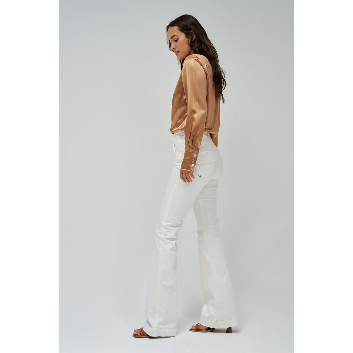 JEAN FAITH PUSH IN FLARE ecru, SALSA JEANS