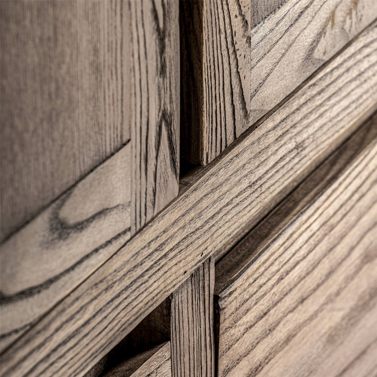 Armoire rustique en bois d'orme marron bois d'orme marbré, RECOLLECTION