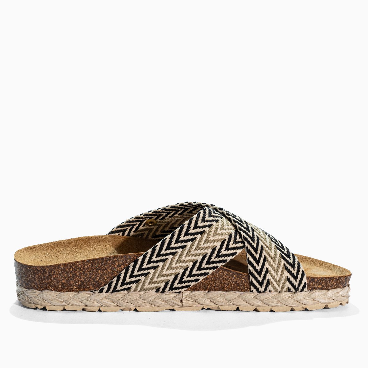 Sandales BURGOS black/kaki, BAYTON