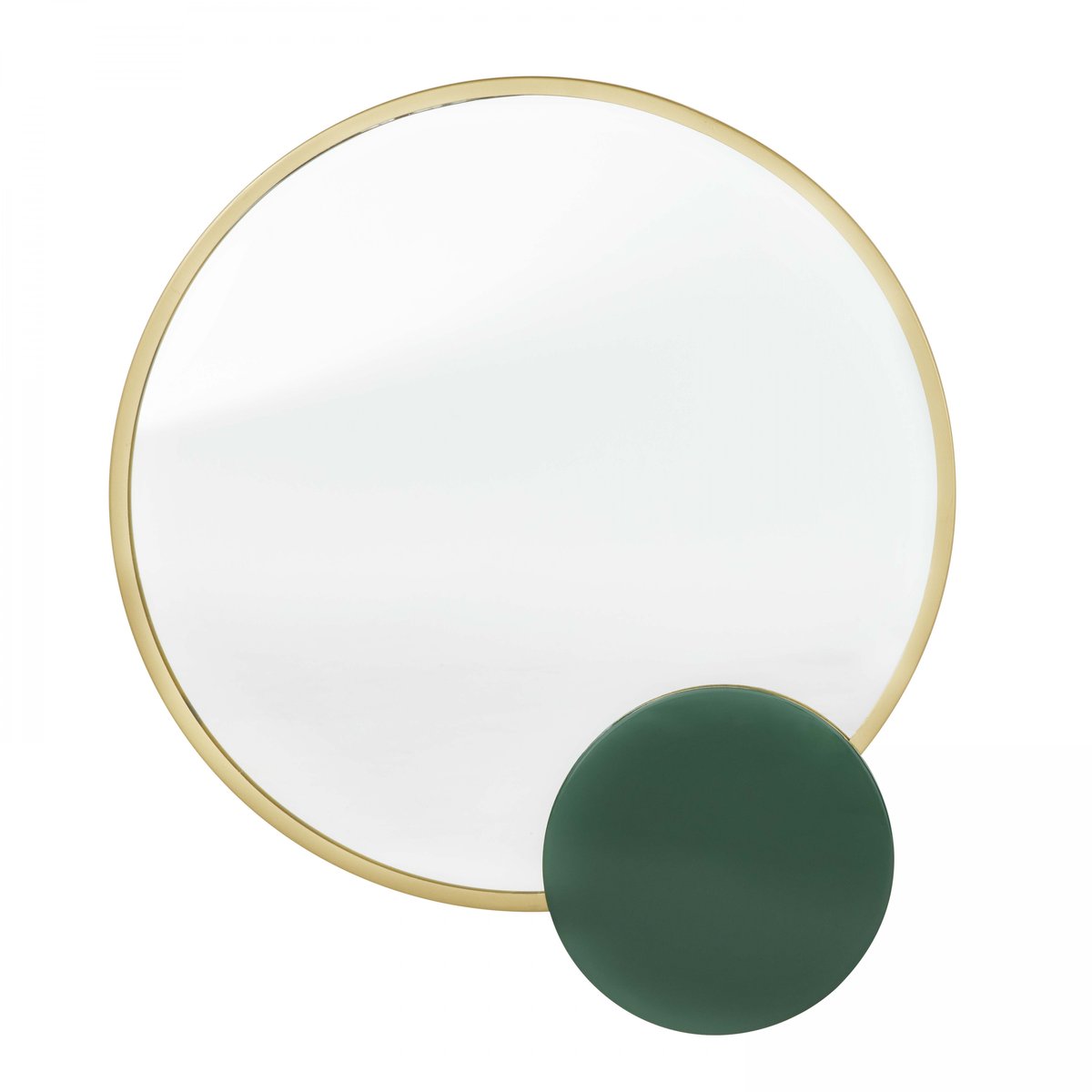 Miroir avec rond en céramique, EKLYPS jaune, OVIALA
