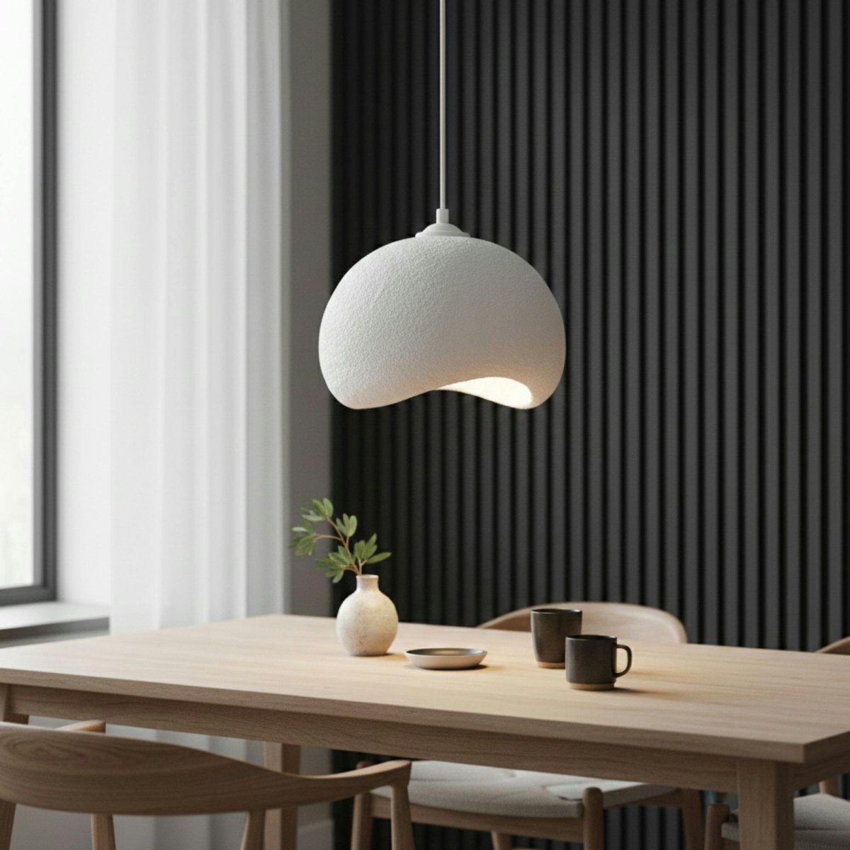 Suspension design organique en fibre de verre NOXIS blanc, PIER IMPORT