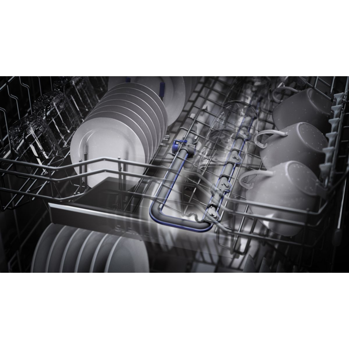 Lave vaisselle encastrable SN95EX12CE, iQ500, glassZone tout intégrable, SIEMENS