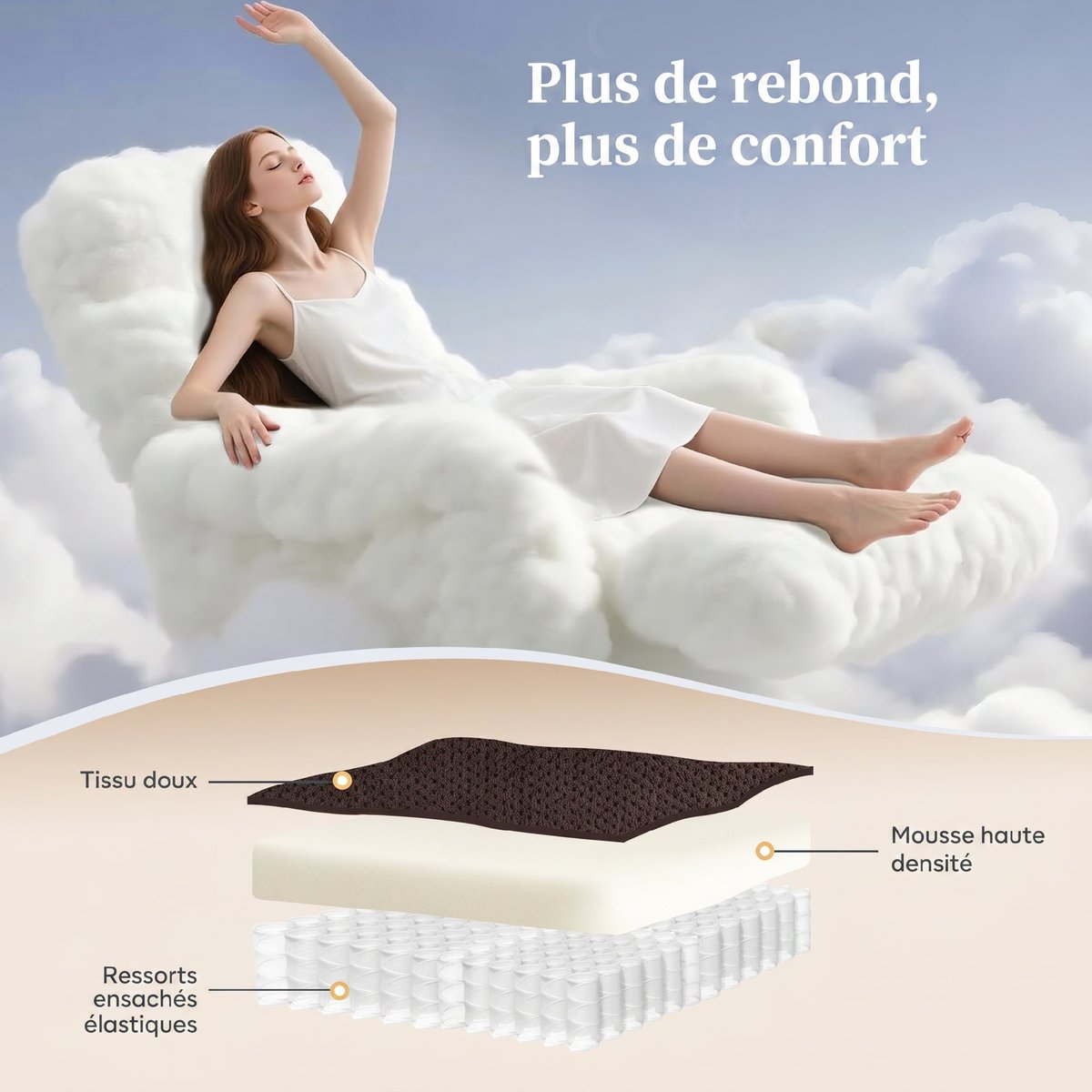 Fauteuil releveur multifonctionnel Velours marron, HOMCOM