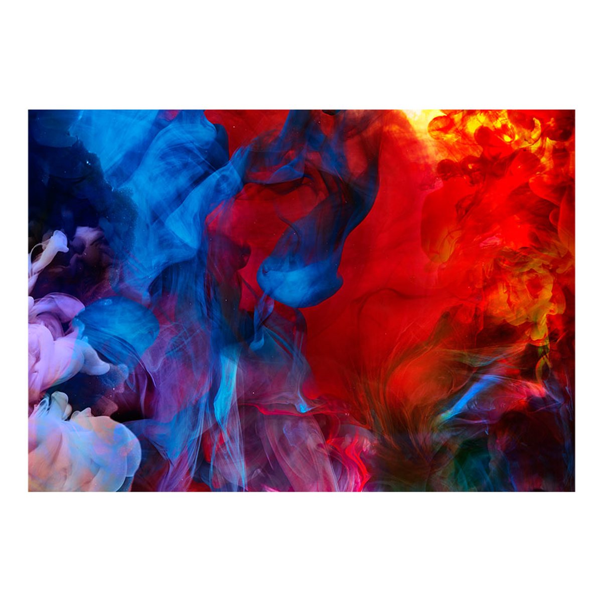 Papier peint intissé panoramique Abstractions Colored flames rouge, EDEN