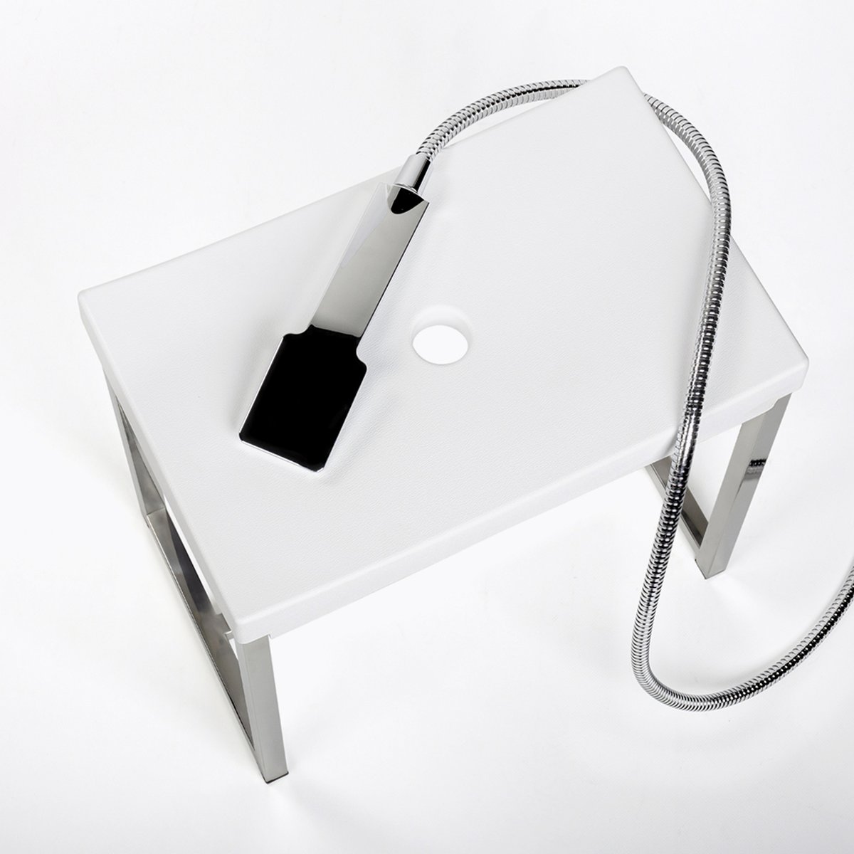 Tabouret pour douche blanc, BATH BAZAAR