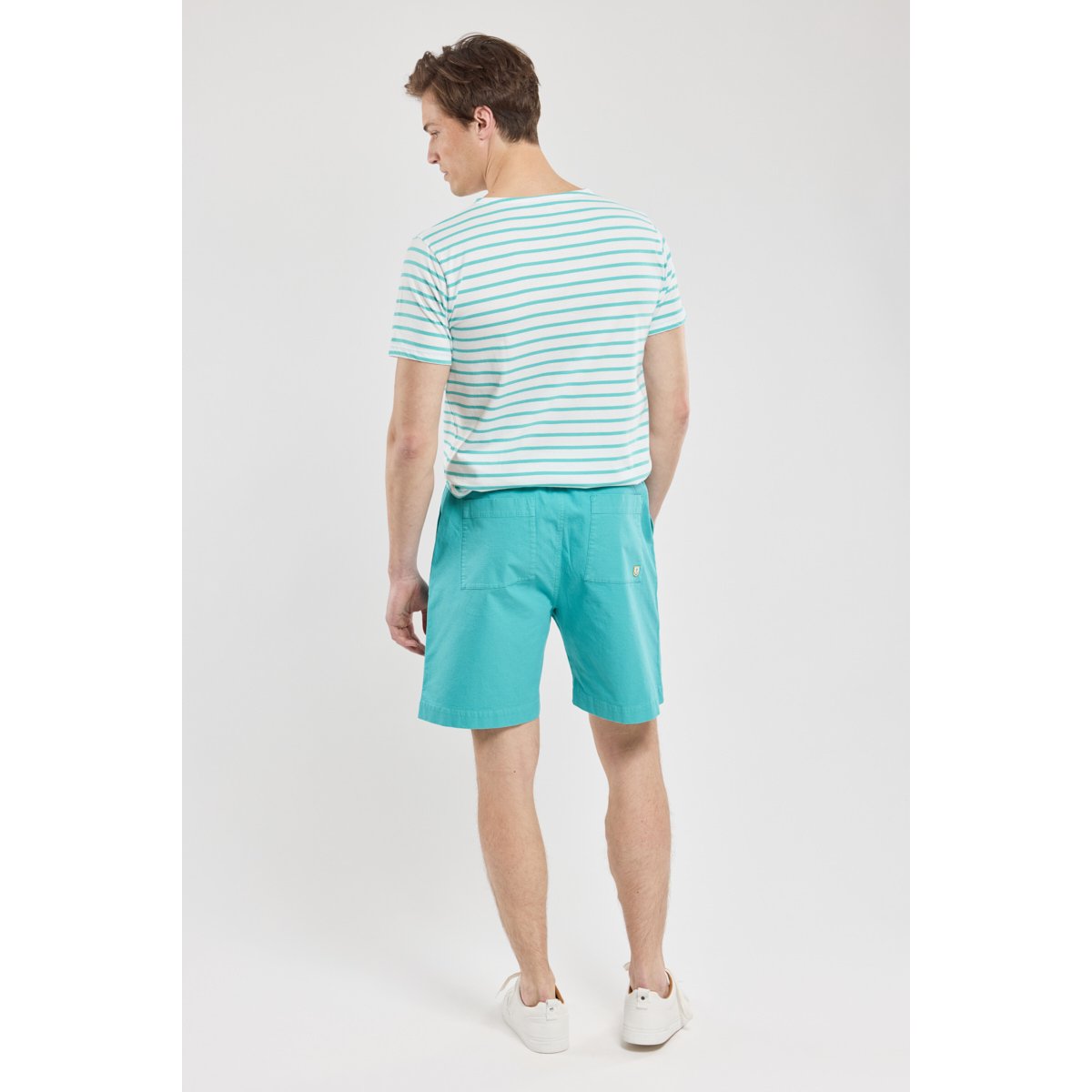 Short taille élastique en coton laguna, ARMOR-LUX