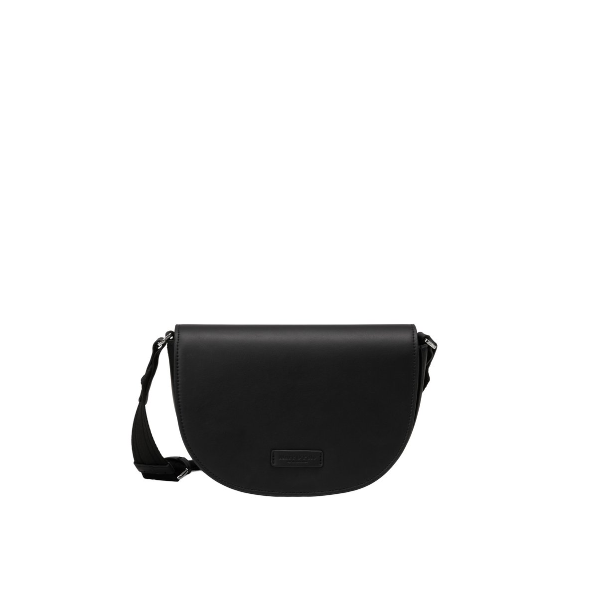 Sac à bandoulière small en une alternative de cuir en polyester recyclé noir, MARC O'POLO