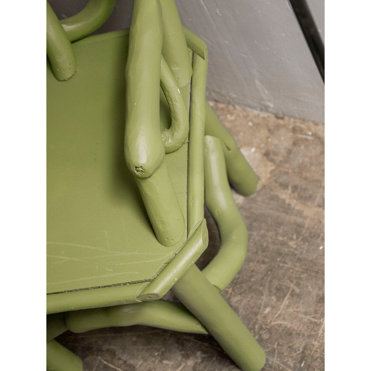 Fauteuil pour enfant style Art Déco Marcus N°312 - Bon état vert, DEBONGOUT