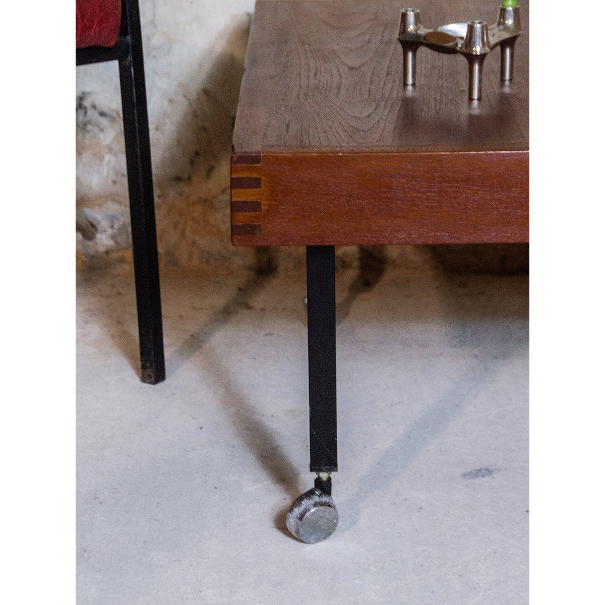 Table basse en teck Donna N°232 - Bon état bois, DEBONGOUT