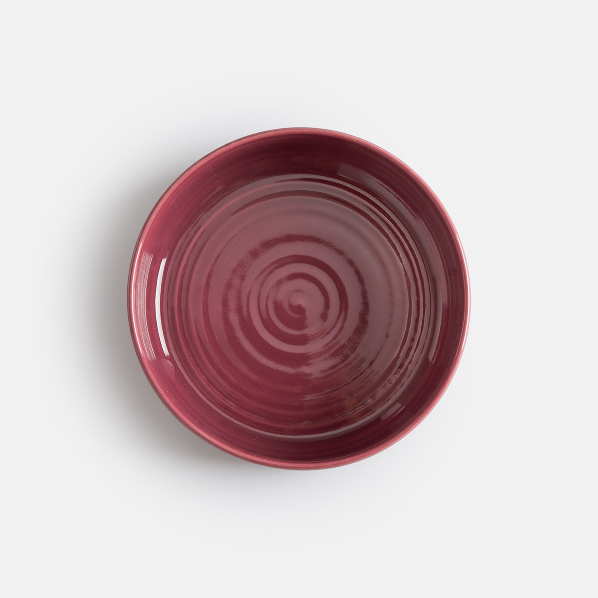 Set of 4 Sacha Reactive Enamel Stoneware Soup Bowls burgundy, LA REDOUTE INTERIEURS