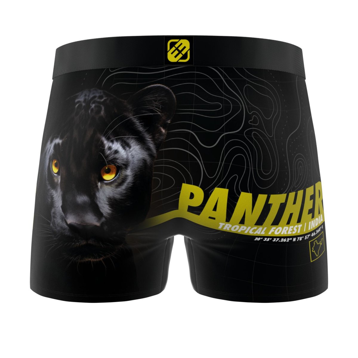 Lot De 3 Boxers Microfibre marron/noir/jaune/turquoise, FREEGUN