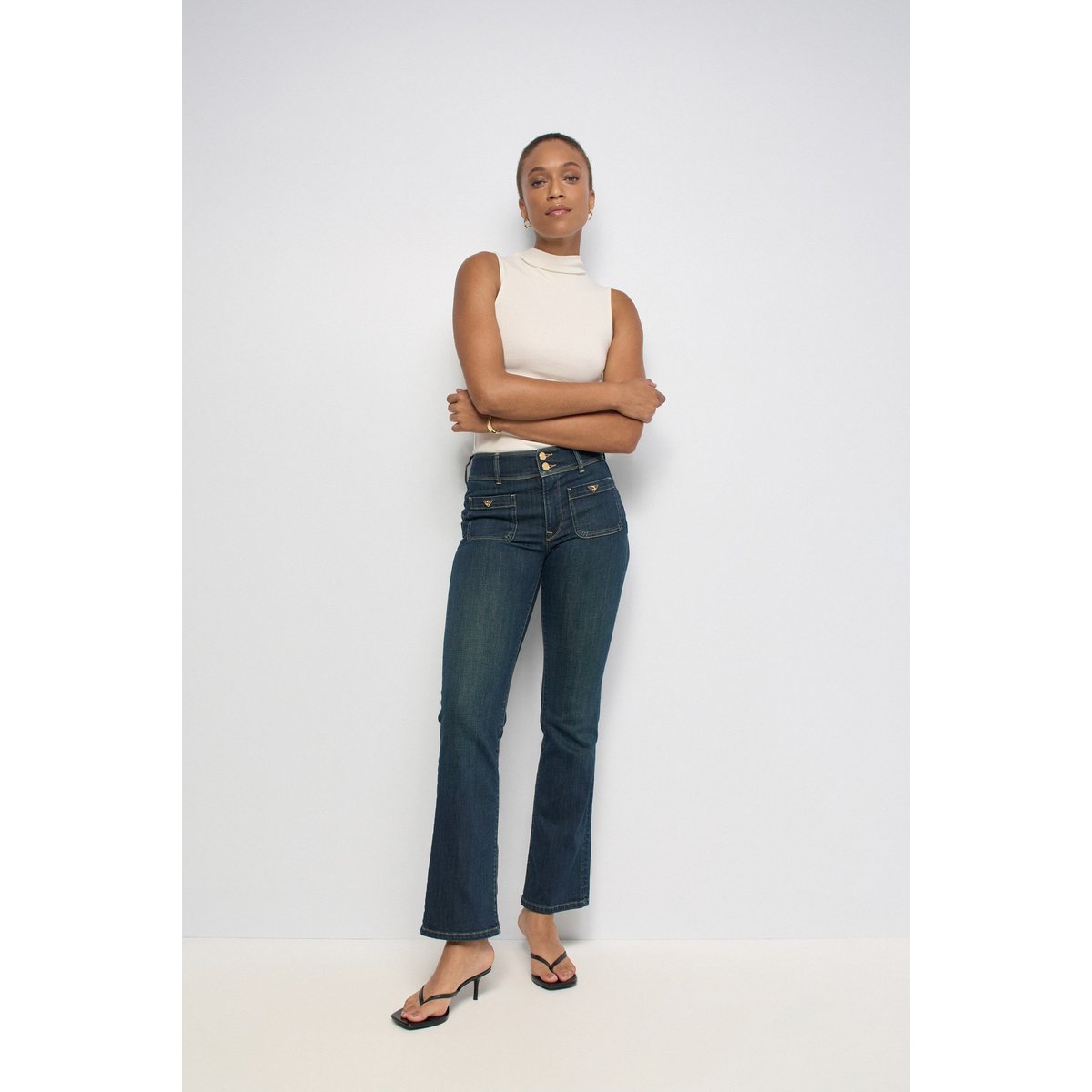 JEAN SECRET PUSH IN BOOTCUT bleu vintage, SALSA JEANS