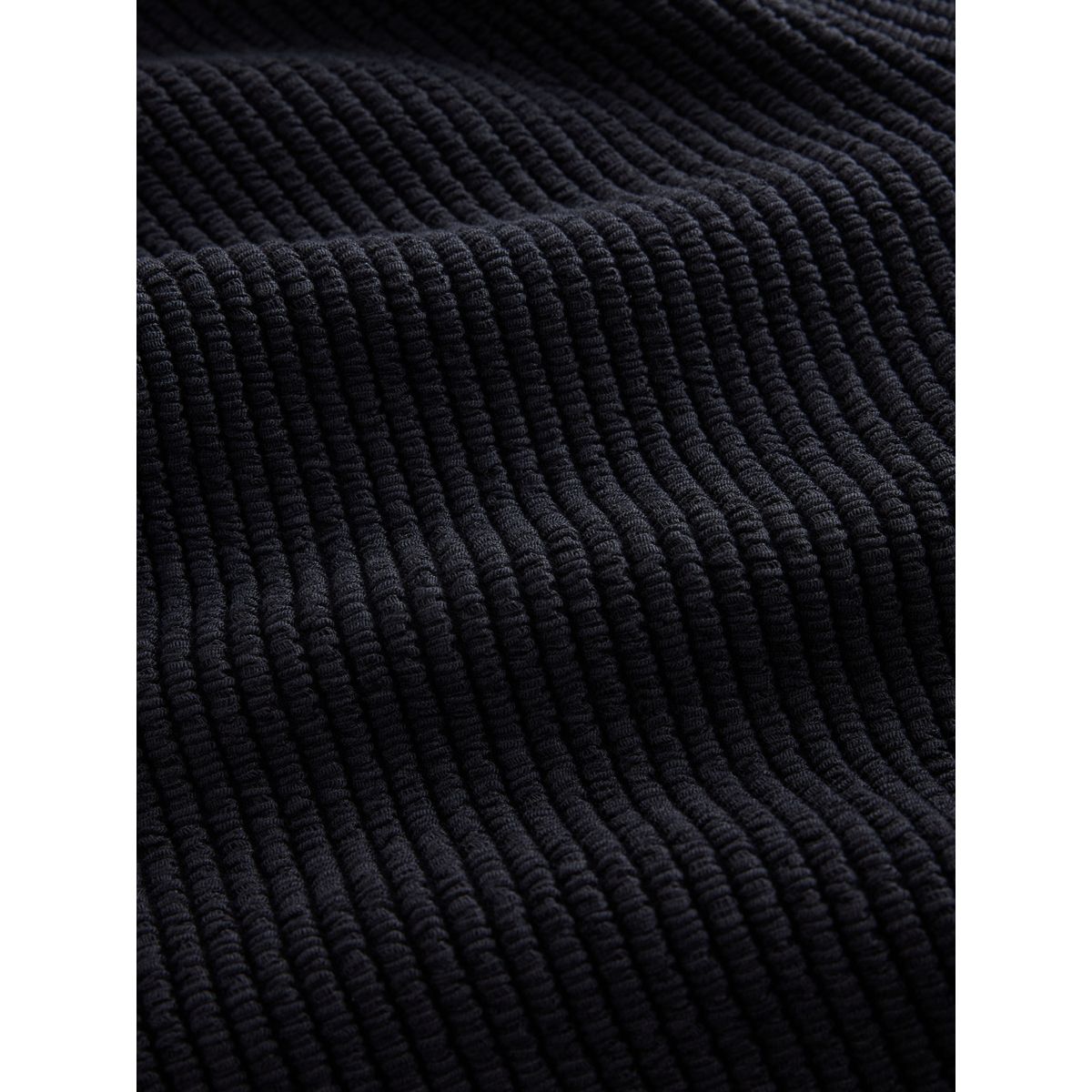 Pantalon large à texture côtelée noir, NEXT