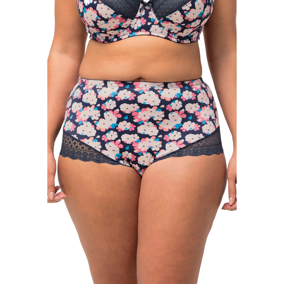 Culotte midi en microfibre bleu nuit, ULLA POPKEN