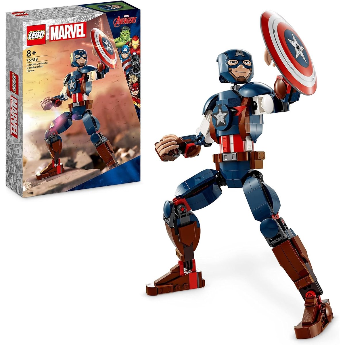 Marvel figurine de Captain America multicolore, LEGO