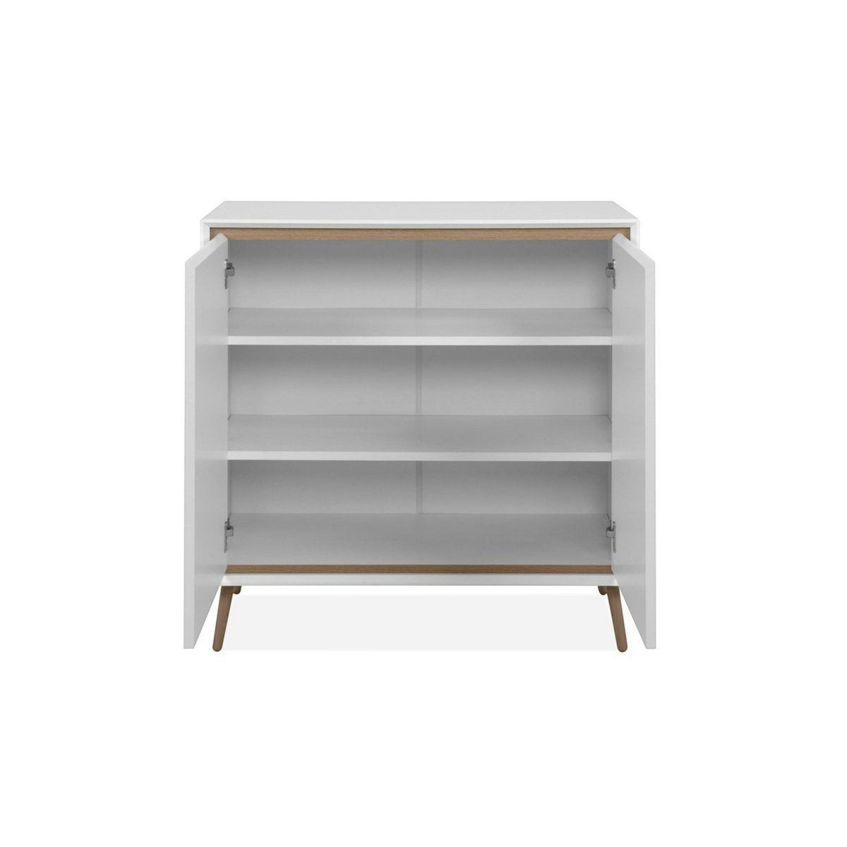 Petit buffet blanc moderne 2 portes AVIO blanc, PIER IMPORT