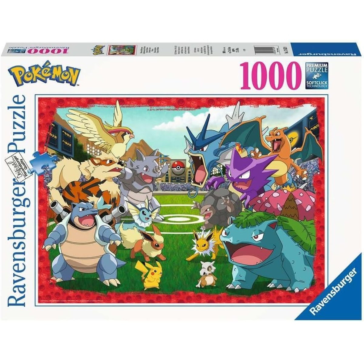 Puzzle Affrontement des Pokémon 1000 Pcs blanc, RAVENSBURGER
