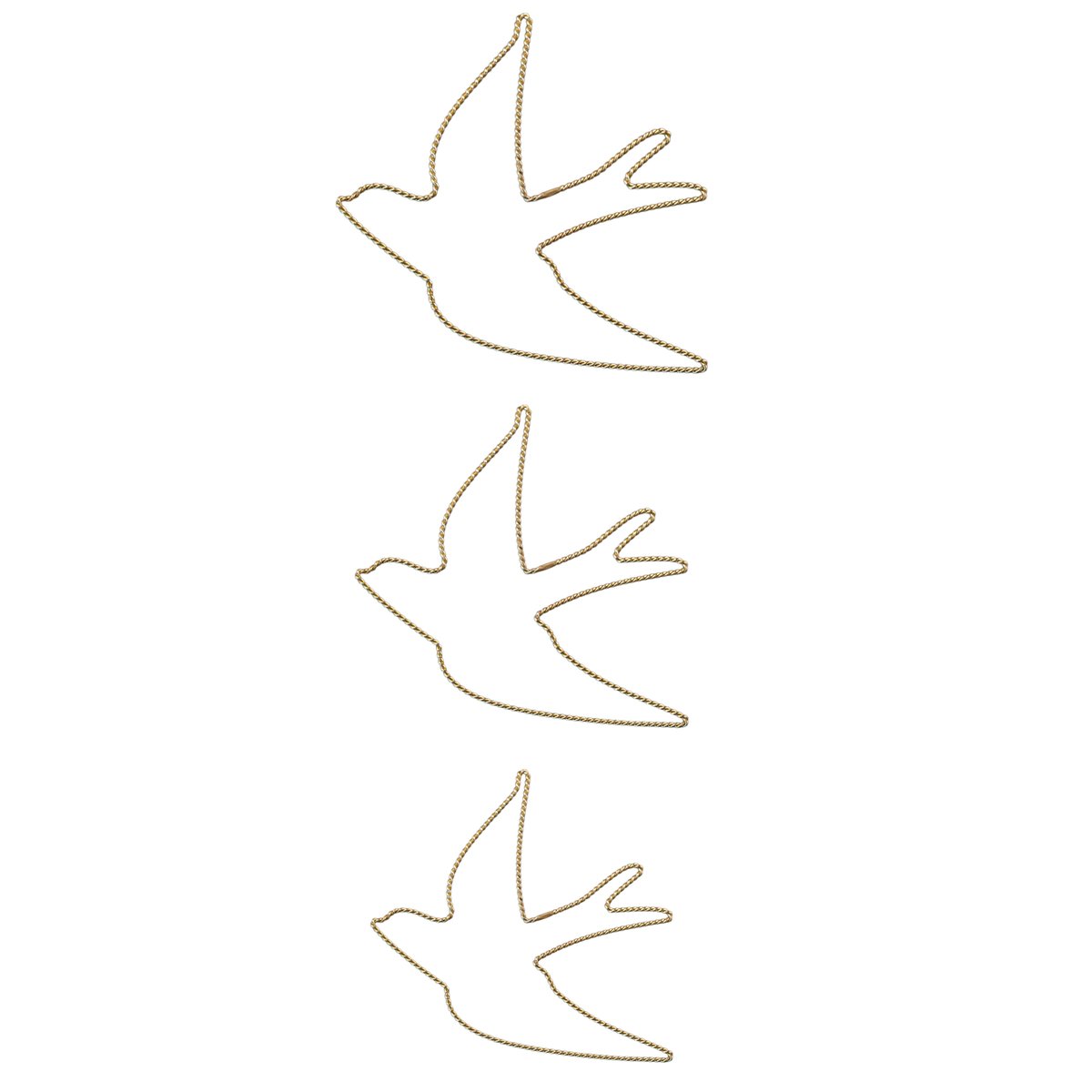 Déco murale Hirondelle fil laiton torsadé - LOJI doré vieilli, HOME MAISON