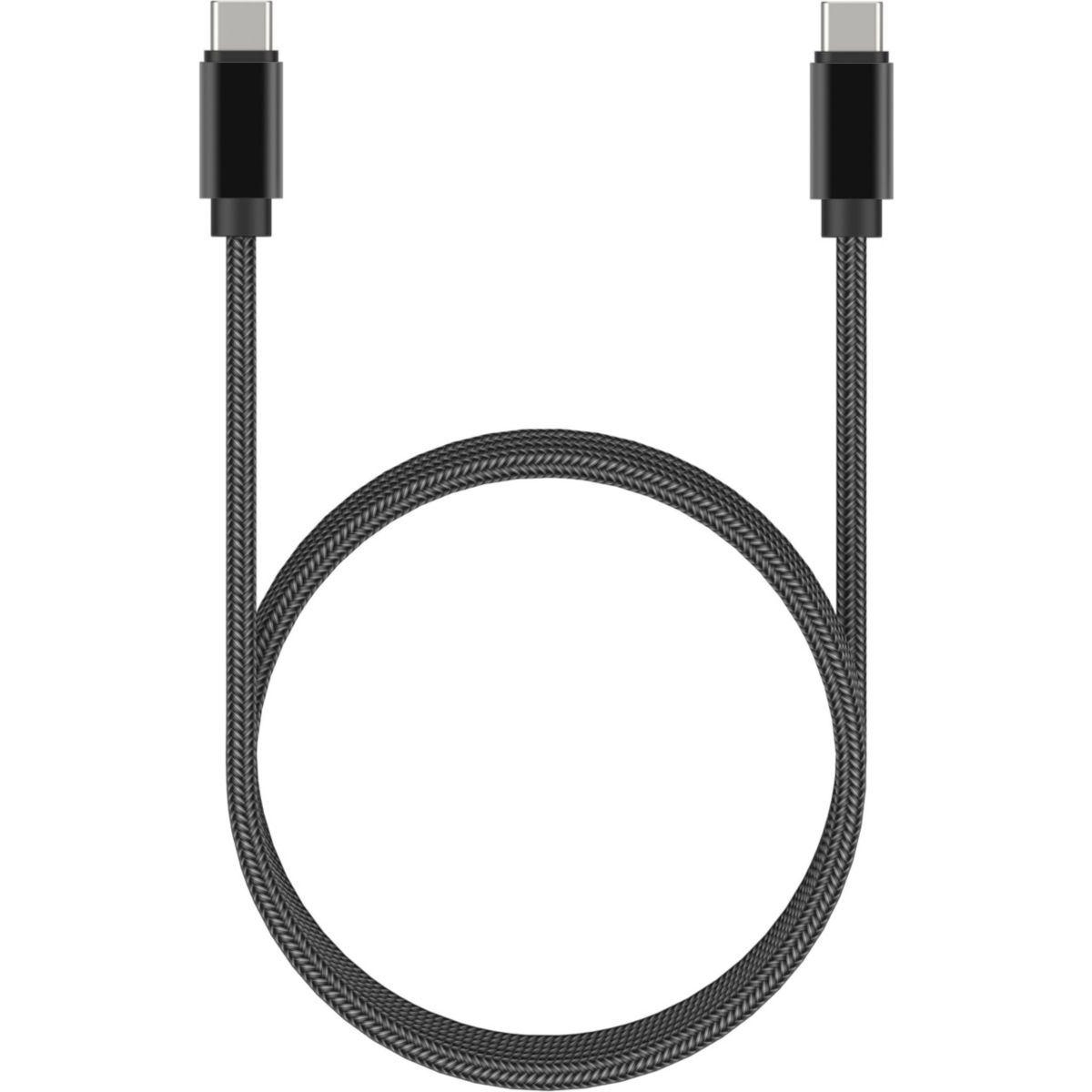 Câble USB C vers USB-C 2M Noir compatible iPhone 17 16 15 Pro Max et Samsung Galaxy S25 S24 Ultra couleur unique, ADEQWAT