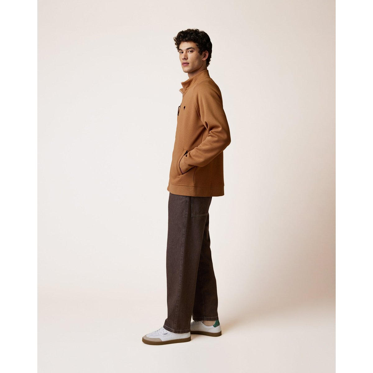Sweat en molleton camel, FAGUO