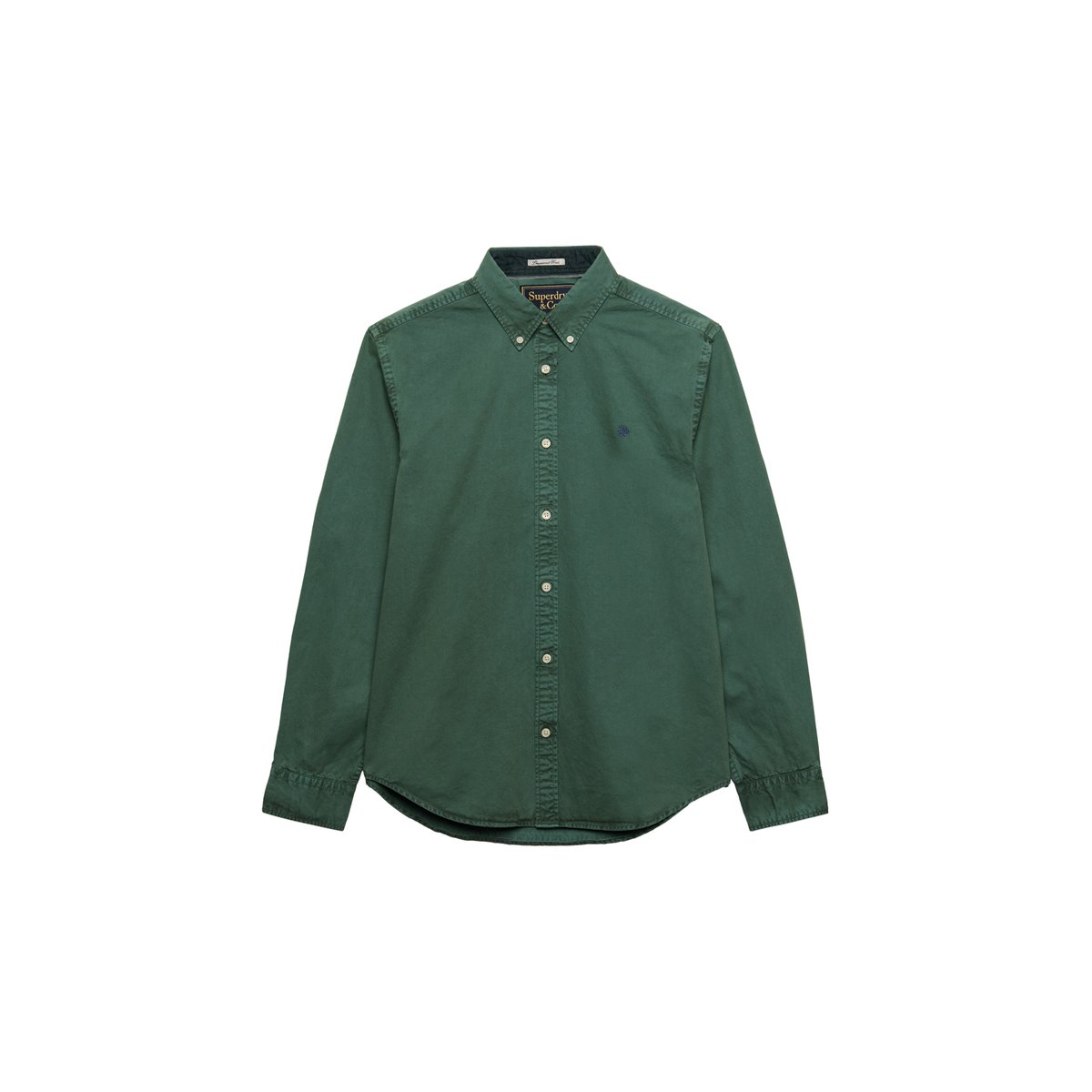 Chemise Manches Longues Coupe Décontractée vert délavé, SUPERDRY