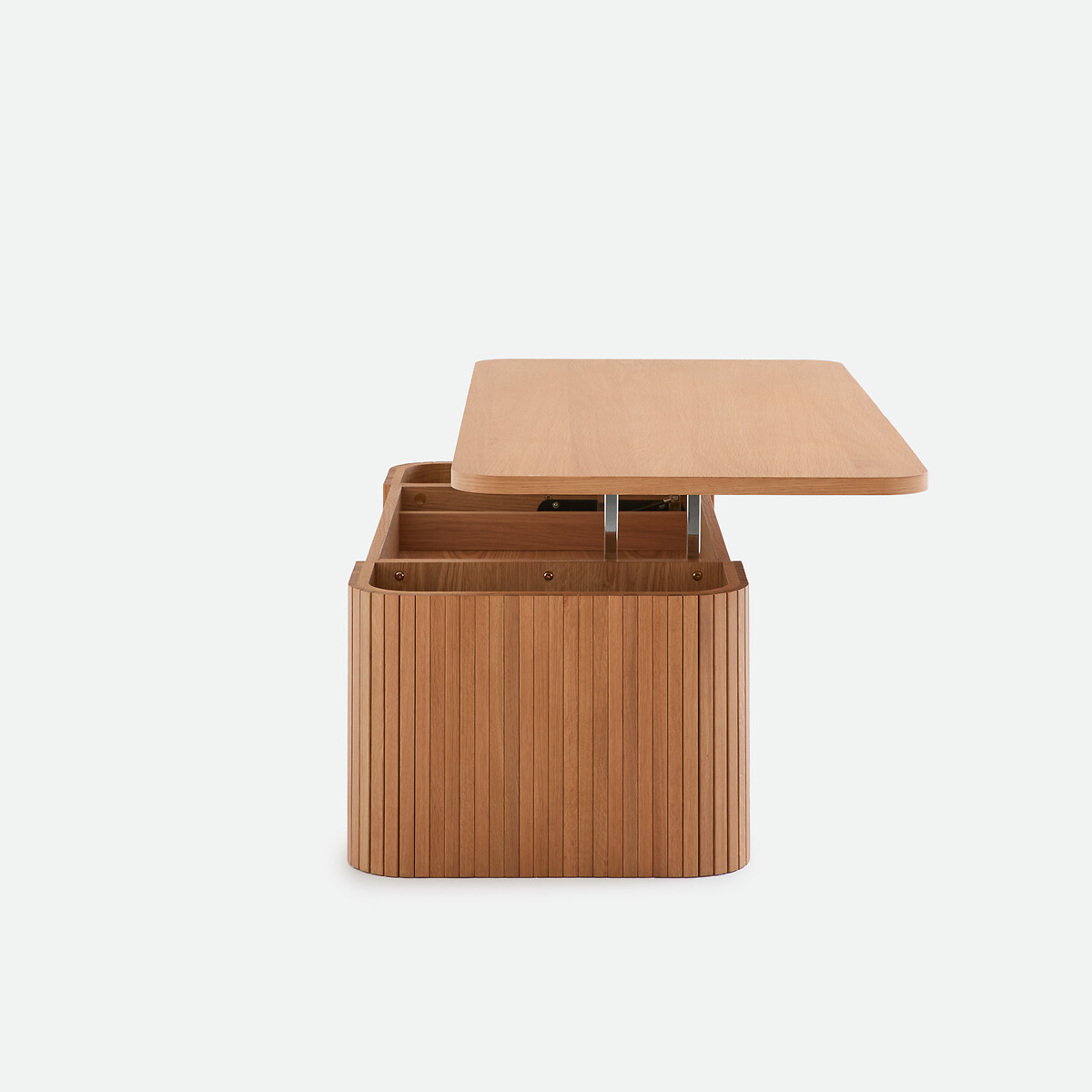 Table basse, avec plateau relevable et rangements cachés, plaqué chêne, LATTI chêne, LA REDOUTE INTERIEURS