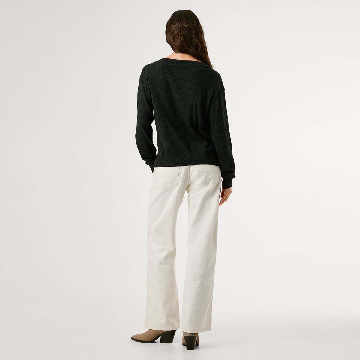 Pull Col V En Maille noir, PEPE JEANS