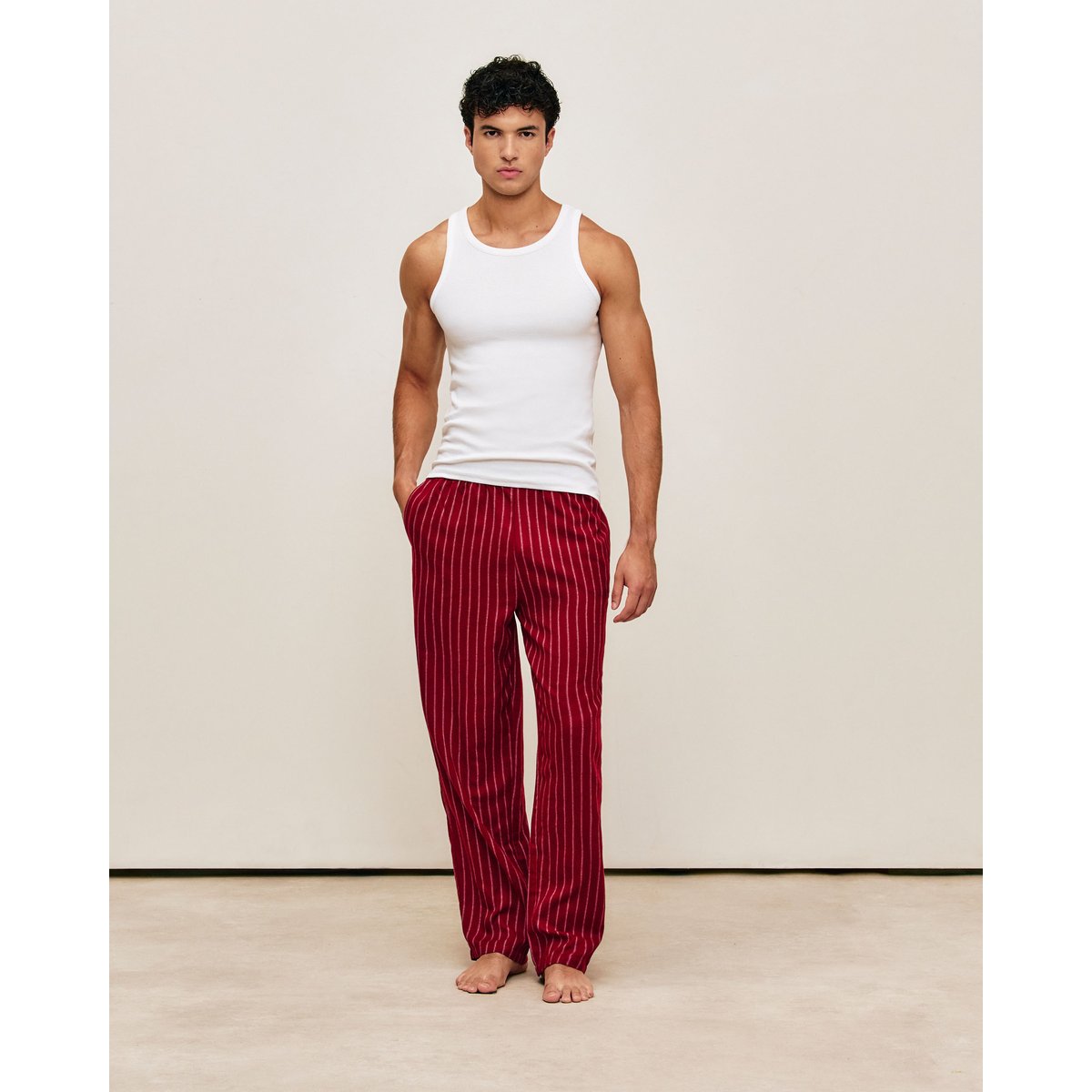 UNDIZ BAS WINESTRIPIZ-PANT rouge, UNDIZ