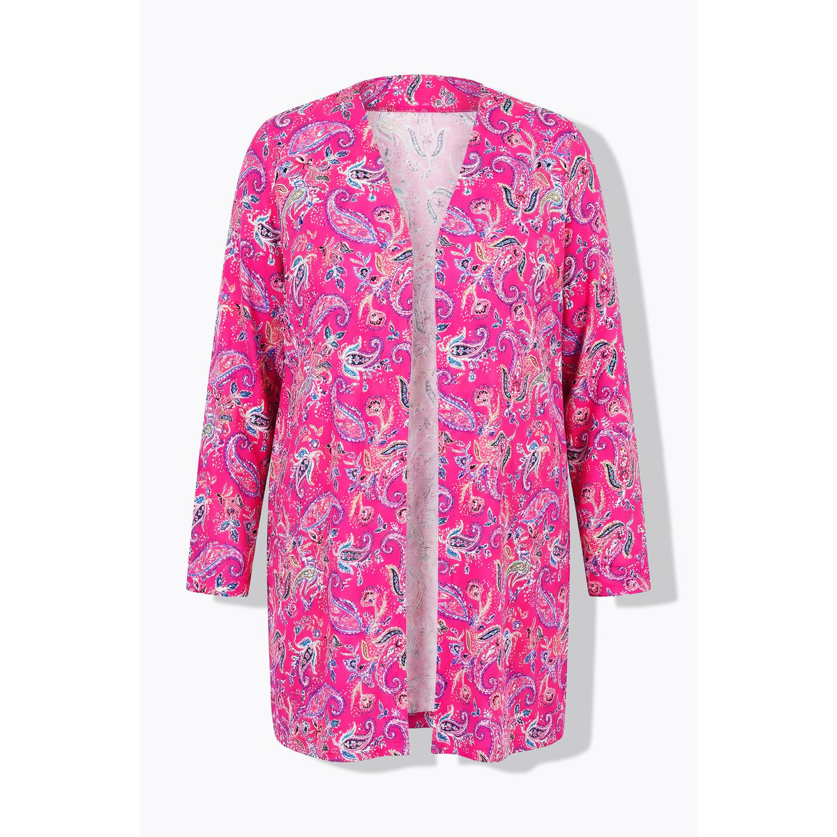 Veste en jersey motif cachemire fuchsia clair, ULLA POPKEN