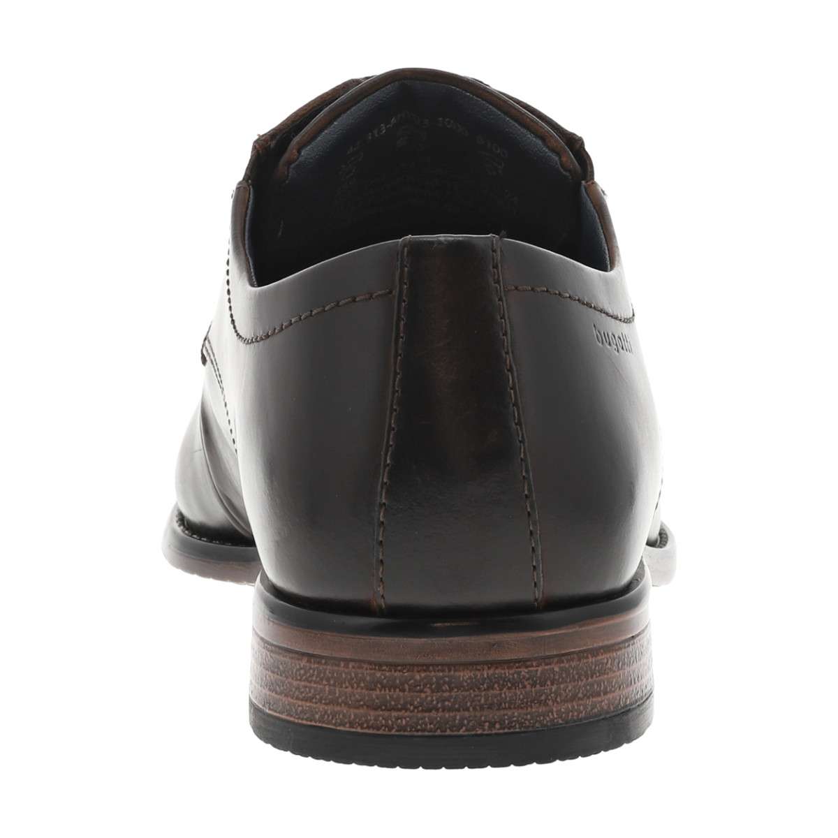 Derbies cuir talon plat marron, BUGATTI