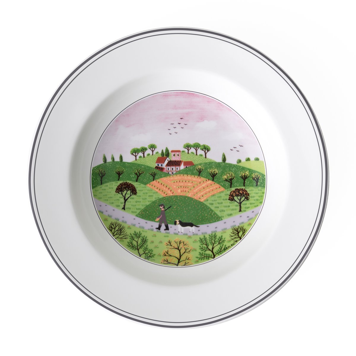 Assiette Creuse Chasseur DESIGN NAIF multicolore, VILLEROY & BOCH